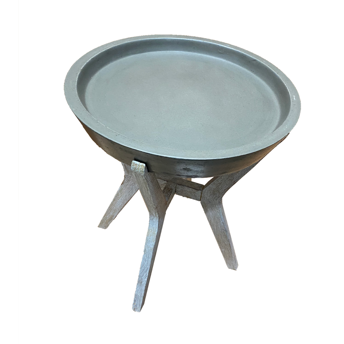 Concrete Round End Table Tavolo Rental