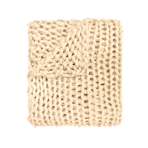 Jaoquim Knit Throw - Ivory