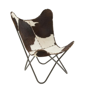 Butterfly Armchair - White Cowhide
