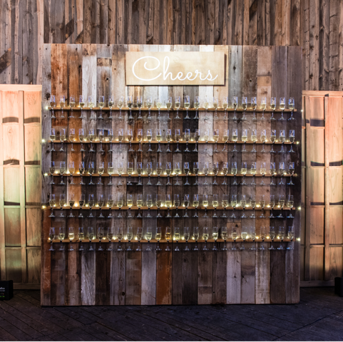 Rustic Champagne Wall