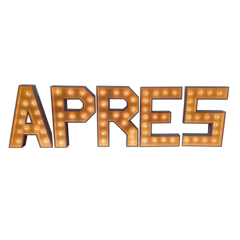 "Apres" Marquee Letters