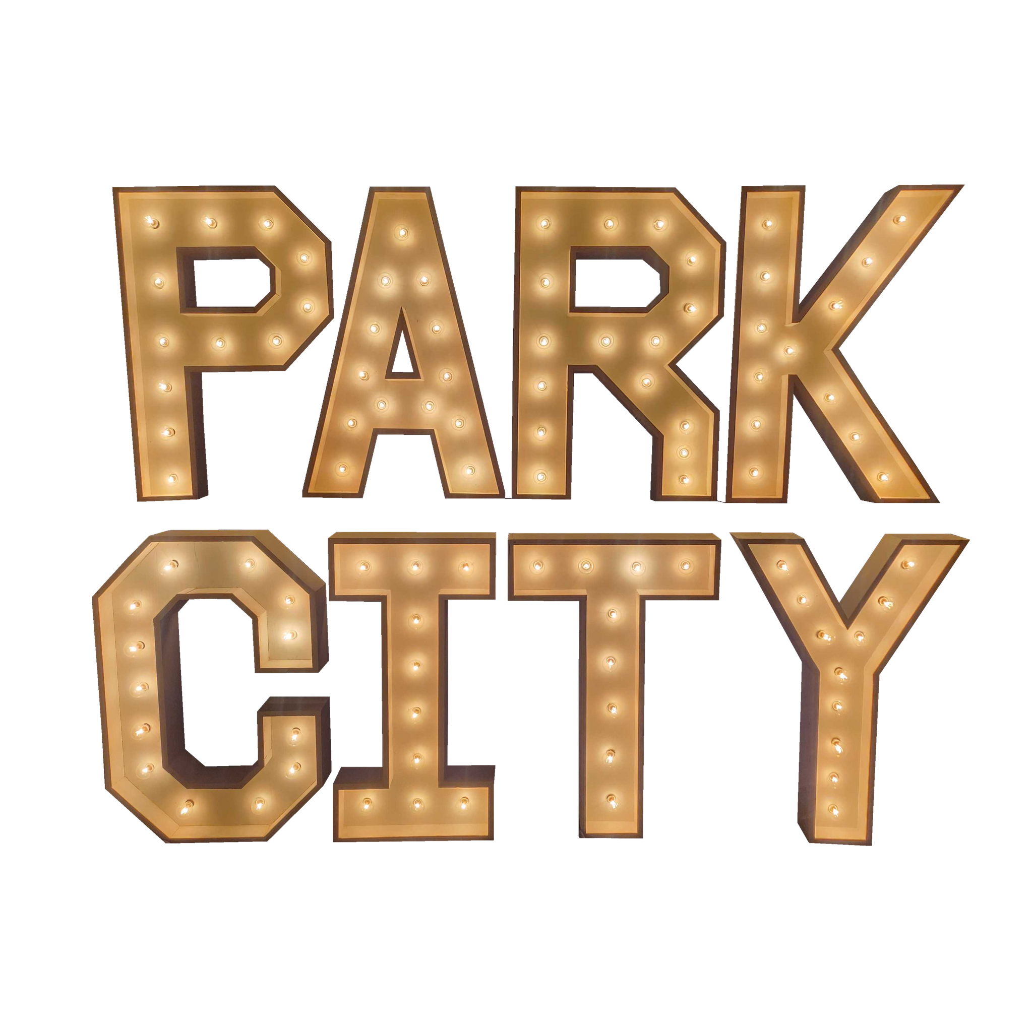 "Park City" Marquee Letters