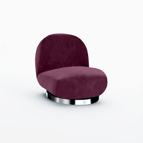 Pearl Armchair - Berry Velvet