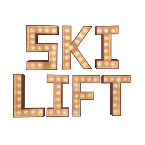 "Ski Lift" Marquee Letters