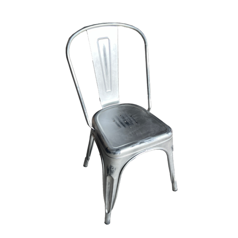 Metal Chair - Distressed Silver