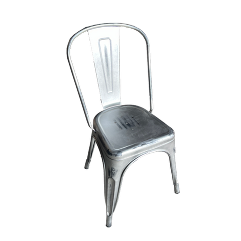 Metal Chair - Distressed Silver