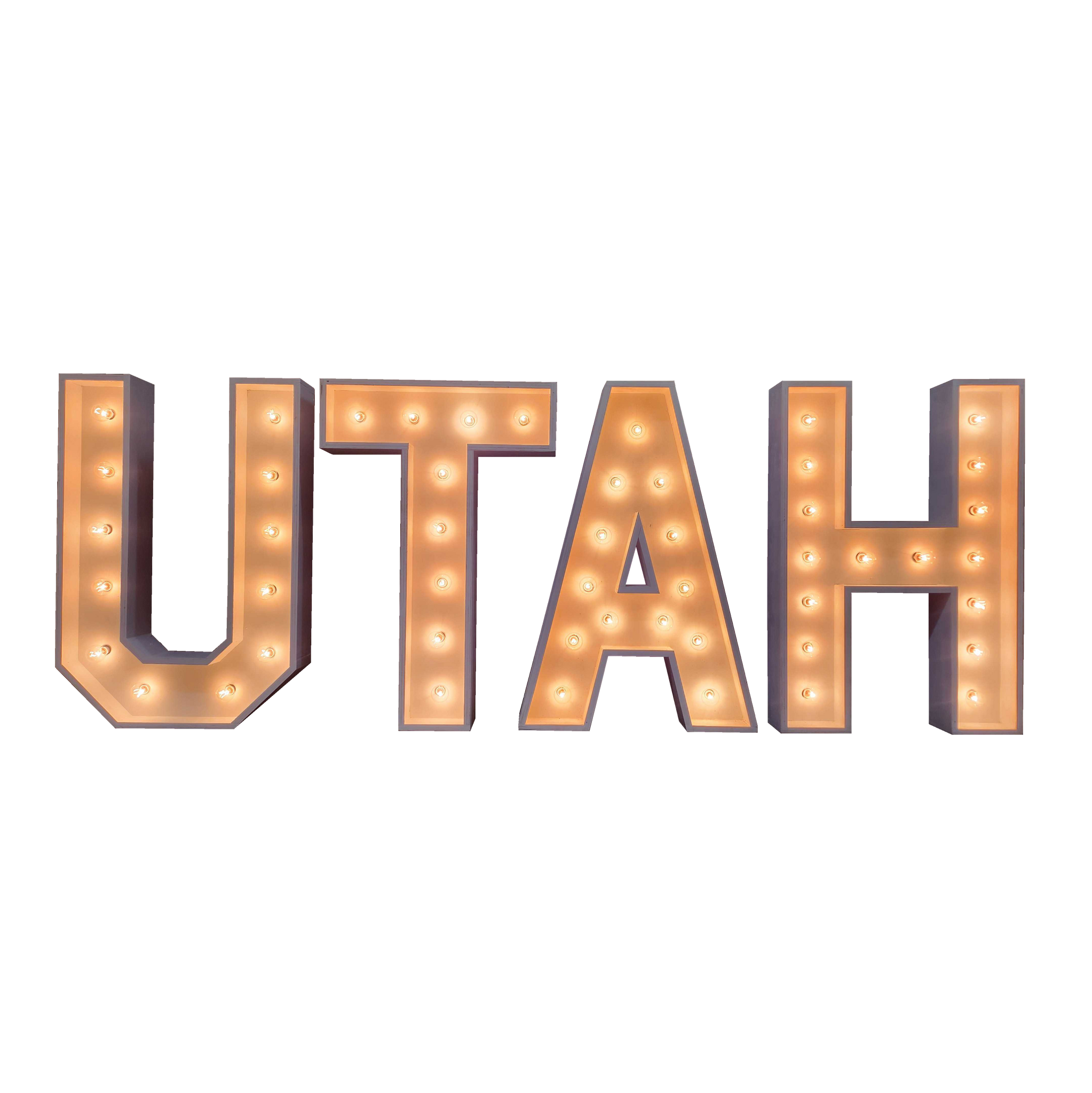 "Utah" Marquee Letters