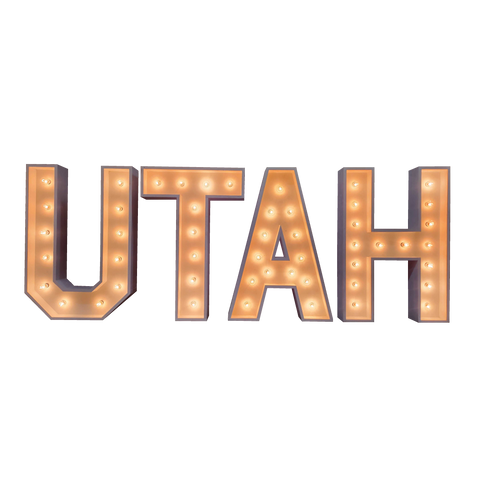 "Utah" Marquee Letters