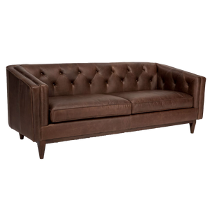 Alcott Tufted Leather Sofa