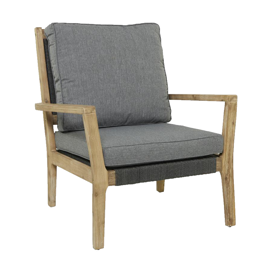 Woven Arm Chair - Gray