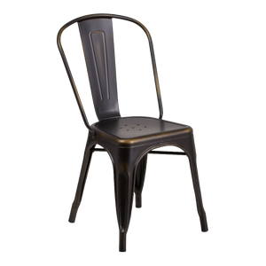 Metal Chair Distressed Copper Tavolo Rental