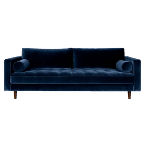 Sven Oceana Blue Velvet Sofa